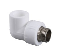 Угол наружная резьба Kalde PPR 90 ф25х3/4 (белый) 18016